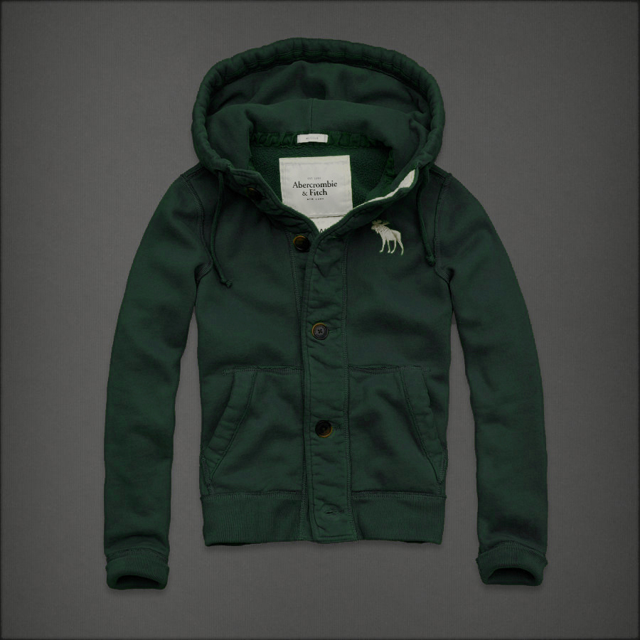 Abercrombie Fitch Hombres Con Botón Capucha AF6517